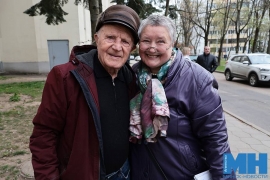 В субботнике во Фрунзенском районе принял участие столетний ветеран войны