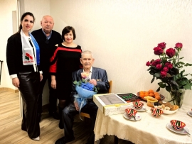 95 летний юбилей отметил Геннатулин Вениамин Хекматулаевич, который награжден орденами и медалями за самоотверженный труд в тылу в годы Великой Отечественной войны